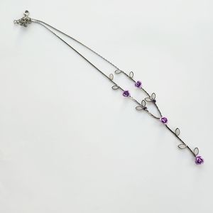 Dainty Purple Flower Necklace